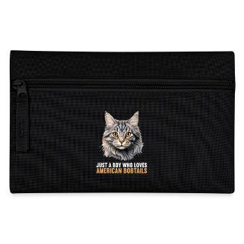 Cat Cats American Bobtail - Pencil Case - black - Front
