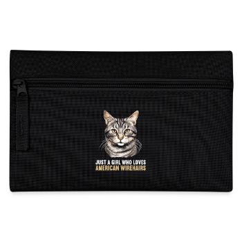 Cat Cats American Wirehair - Pencil Case - black - Front
