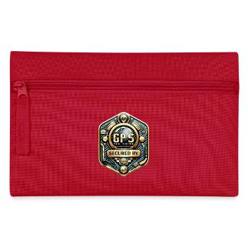 GPS Anti Theft Sticker Carbon-Gold - Pencil Case - red - Front