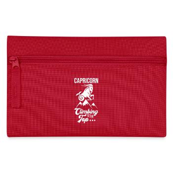 Capricorn Zodiac Sign Inspirational Quote - Pencil Case - red - Front