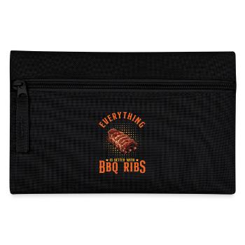 Mit BBQ-Rippchen ist alles besser - Federtasche - Schwarz - Vorne