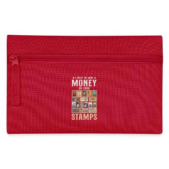 Stamp Collector Stamps Enthusiast - Pencil Case - red - Front