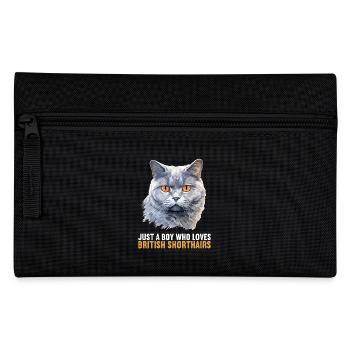 Cat Cats British Shorthair British Shorthair - Pencil Case - black - Front