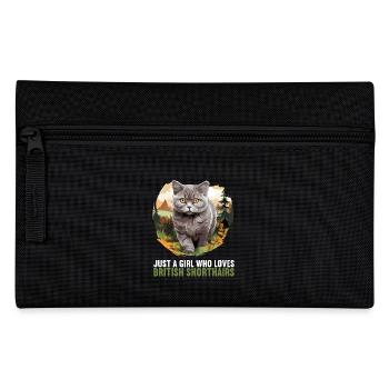 Cat Cats British Shorthair British Shorthair - Pencil Case - black - Front
