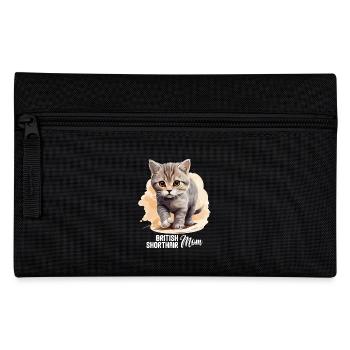 Cat Cats British Shorthair British Shorthair - Pencil Case - black - Front
