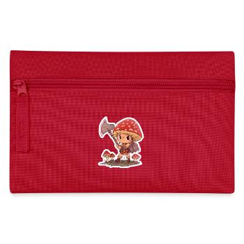 T-shirt de jeu de rôle fantastique Forêt Guerrier Champignon - Trousse - rouge - Devant