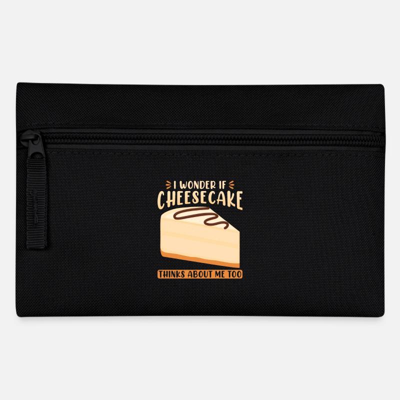 Ich frage mich, ob Cheesecake auch an mich denkt - Federtasche - Schwarz