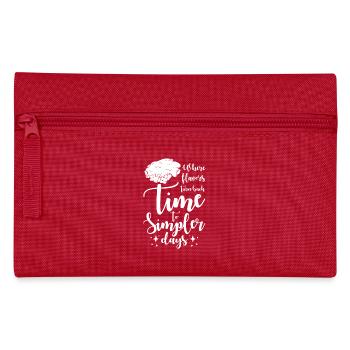 Mac And Cheese Food Nostalgie Kindheitserinnerungen - Federtasche - Rot - Vorne