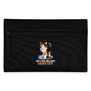 Calico Cat Lucky Cat - Pencil Case - black - Front
