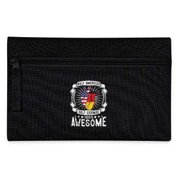 Germany USA Flag - Half American Half German - Pencil Case - black - Front