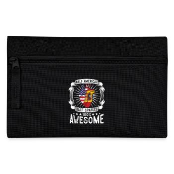 Espagne États-Unis Drapeau - Moitié Américain Moitié Espagnol - Trousse - noir - Devant