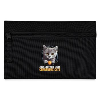 Chartreux Cat Carthusian Cat - Pencil Case - black - Front