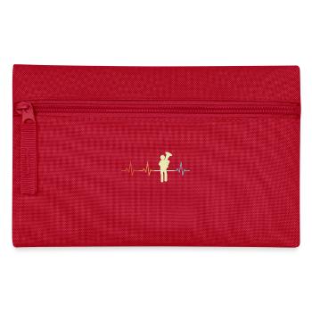 Tuba Spieler Herzklopfen - Federtasche - Rot - Vorne