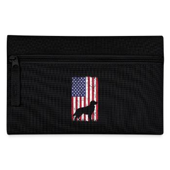 Chien Golden Retriever avec drapeau des États-Unis - Trousse - noir - Devant