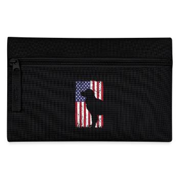Chien Golden Retriever avec drapeau des États-Unis - Trousse - noir - Devant