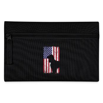 Chien Cocker Spaniel avec drapeau des États-Unis - Trousse - noir - Devant