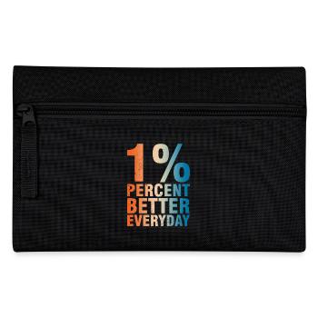 1% de mieux chaque jour - Concept de motivation - Trousse - noir - Devant