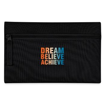 Dream Believe Achieve Motivation - Pencil Case - black - Front