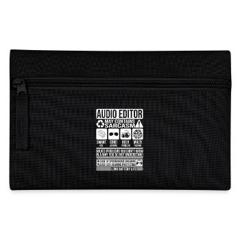 Éditeur audio Sarcasme drôle cadeau Éditeur audio - Trousse - noir - Devant