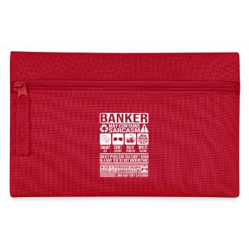 Banker Sarkasmus lustiger Geschenkbanker - Federtasche - Rot - Vorne