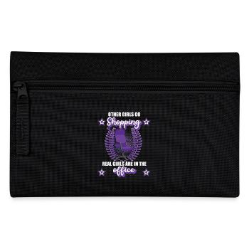 Fille de bureau Comptable de bureau Fille Cadeau - Trousse - noir - Devant