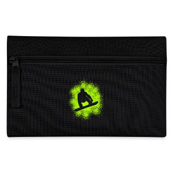 Snowboard Wintersportler - Federtasche - Schwarz - Vorne