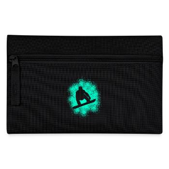 Snowboard Wintersportler - Federtasche - Schwarz - Vorne