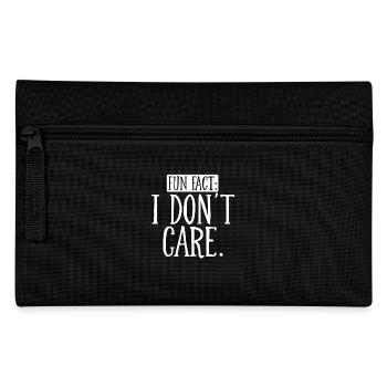 Fun fact: I don't care - Pencil Case - black - Front