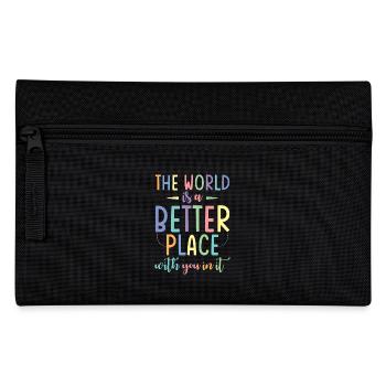 The world is more beautiful with you - Pencil Case - black - Front