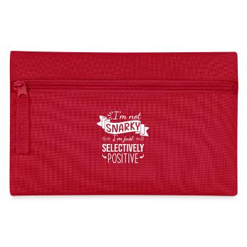 Not snarky but selectively positive - Pencil Case - red - Front