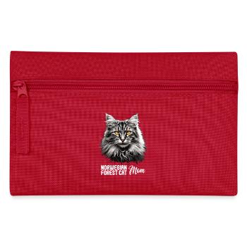 Norwegian Forest Cat Norwegische Waldkatze - Federtasche - Rot - Vorne