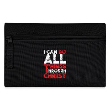 Je peux tout par Christ - Trousse - noir - Devant