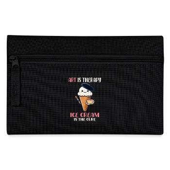 Kunsttherapie Und Eiscreme Heilung - Pencil Case - black - Front
