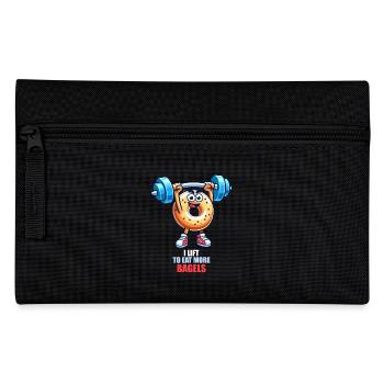 I'm lifting to eat more bagels - Pencil Case - black - Front