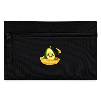 Funny avocado in taco boat - Pencil Case - black - Front