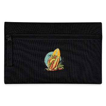 Sommer Surfer Taco Sonnenuntergang - Federtasche - Schwarz - Vorne