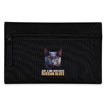 Chat bleu russe Russisch Blau Katze - Trousse - noir - Devant