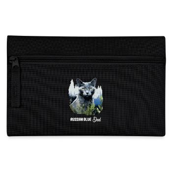 Chat bleu russe Russisch Blau Katze - Trousse - noir - Devant