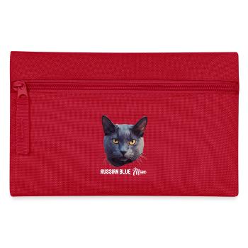 Chat bleu russe Russisch Blau Katze - Trousse - rouge - Devant