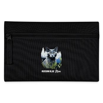 Chat bleu russe Russisch Blau Katze - Trousse - noir - Devant