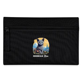 Chat bleu russe Russisch Blau Katze - Trousse - noir - Devant