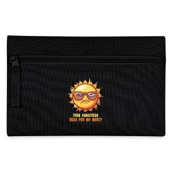 Sonne Mit Sonnenbrille Mächtiger Look - Federtasche - Schwarz - Vorne