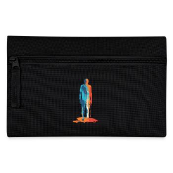 Colorful Human Abstract Silhouette - Pencil Case - black - Front