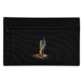 Farbexplosion Menschliche Silhouette - Federtasche - Schwarz - Vorne