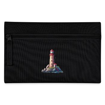 Leuchtturm An Der Felsigen Küste - Federtasche - Schwarz - Vorne