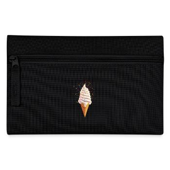 Sommerfreude Mit Buntem Eiscreme Motiv - Federtasche - Schwarz - Vorne