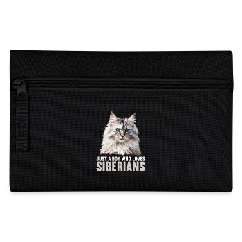 Siberian Cat Sibirische Katze - Pencil Case - black - Front