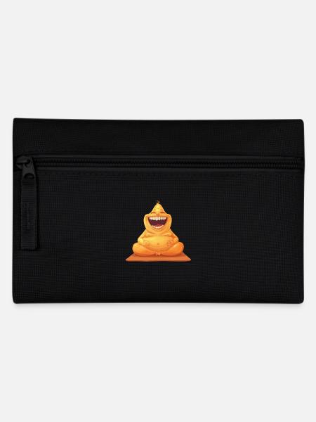 Entspannt Lachen Mit Yoga Orange Figur - Federtasche - Schwarz