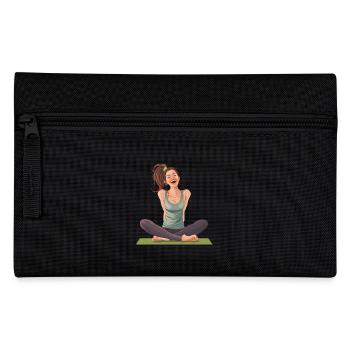 Yoga Glückselige Freude und Entspannung - Federtasche - Schwarz - Vorne