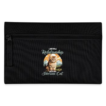 Siberian Cat Sibirische Katze - Pencil Case - black - Front